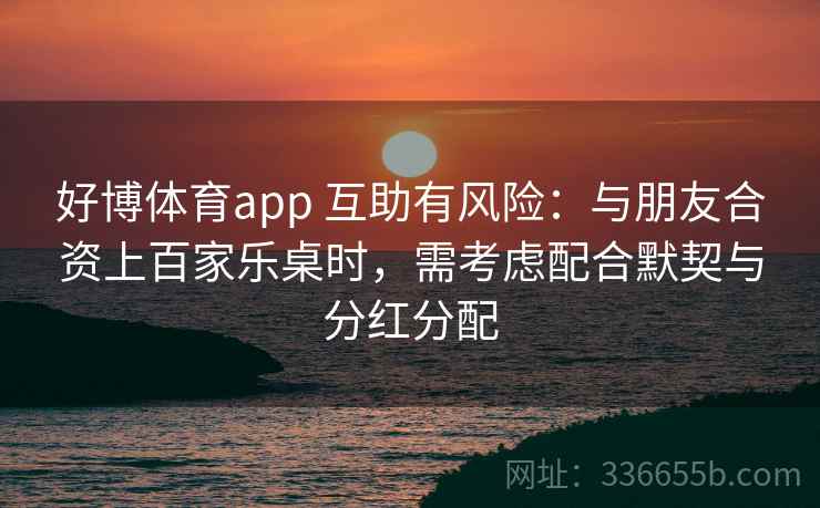 好博体育app 互助有风险：与朋友合资上百家乐桌时，需考虑配合默契与分红分配
