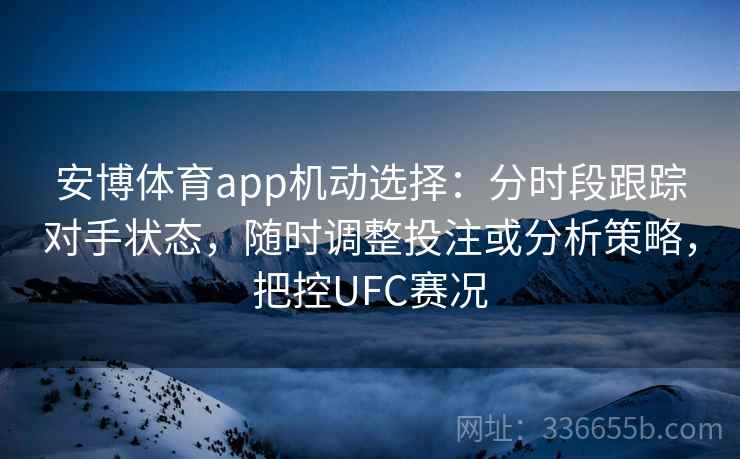 安博体育app机动选择：分时段跟踪对手状态，随时调整投注或分析策略，把控UFC赛况