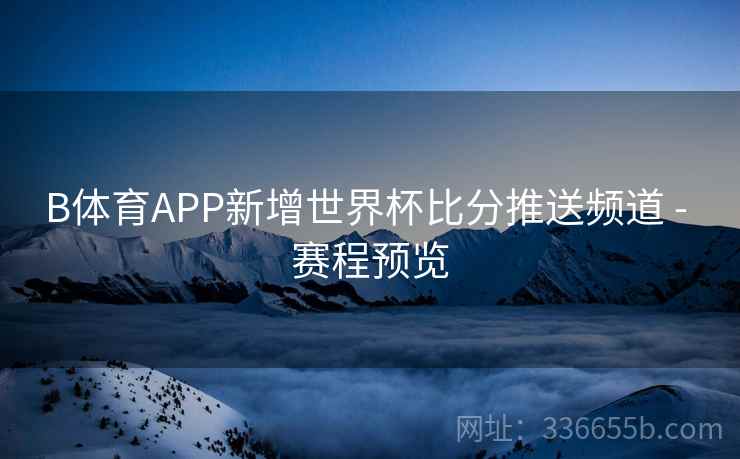 B体育APP新增世界杯比分推送频道 - 赛程预览